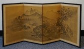 JAPANESE FOUR-FOLD TABLE SCREE