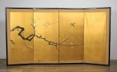 JAPANESE FOUR PANEL PAINTED SC