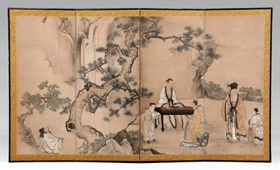 Japanese four-panel screen,