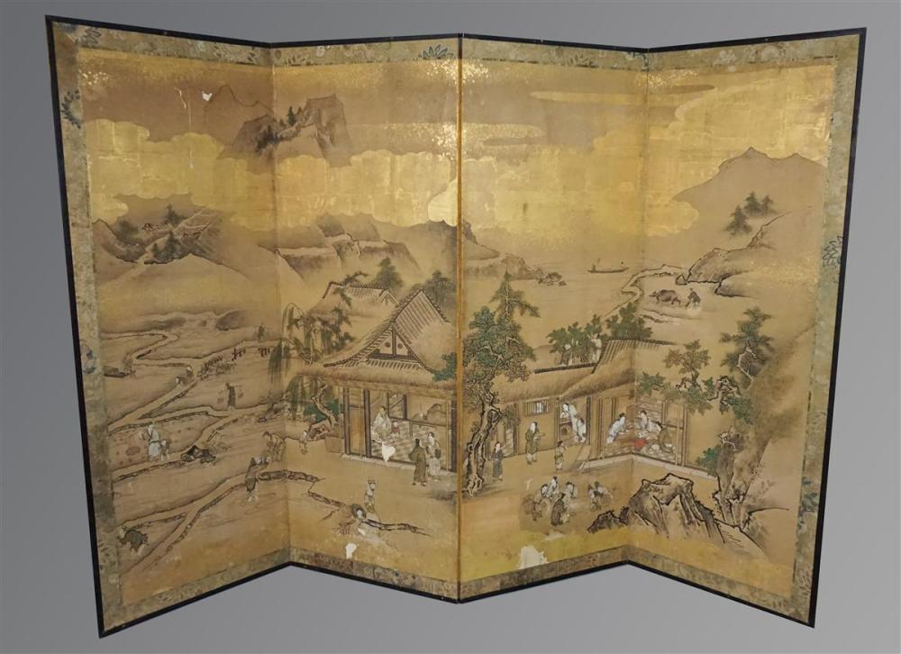 JAPANESE FOUR-PANEL SCREEN, EDO