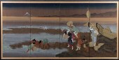 JAPANESE FOUR-PANEL SCREEN, HO