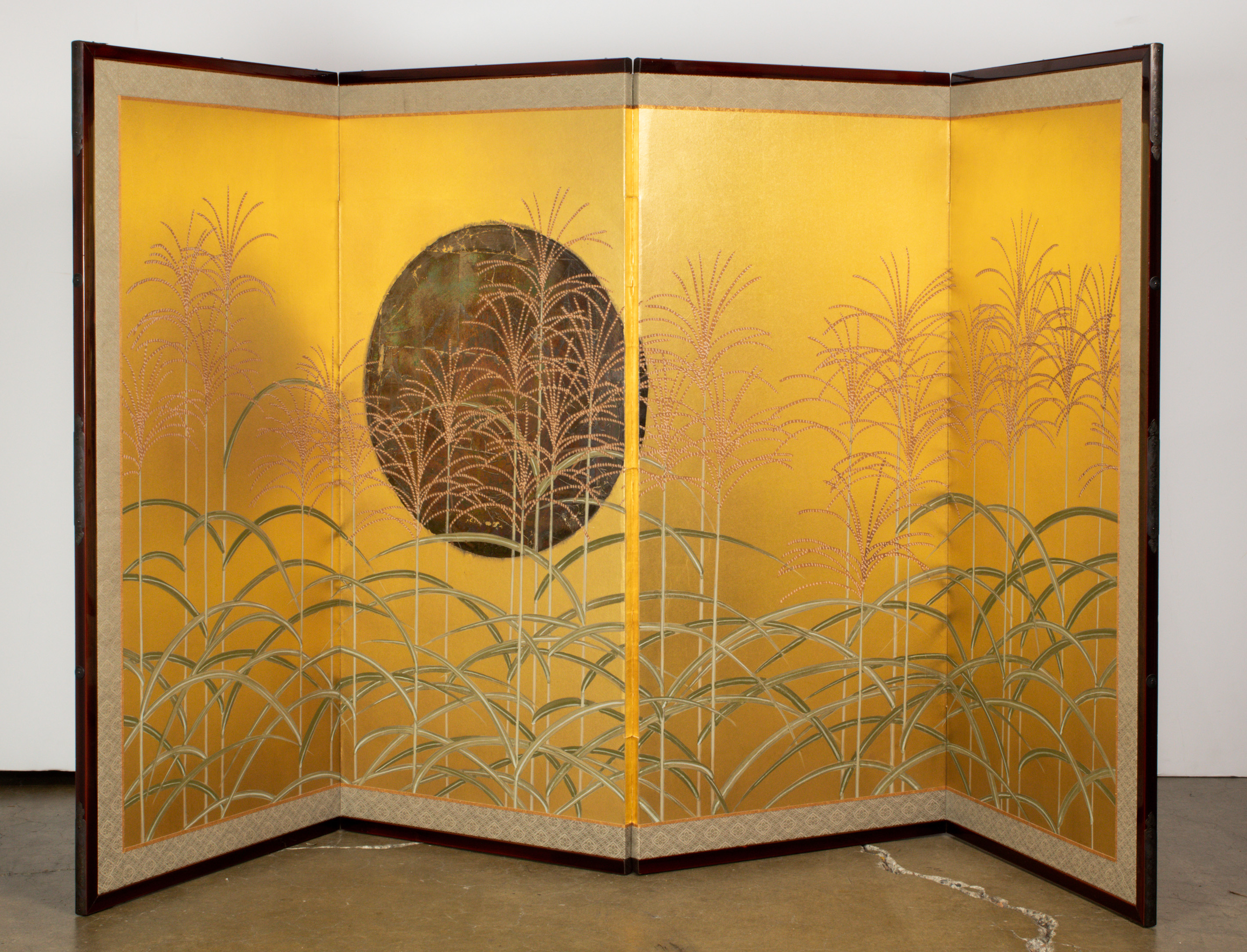 JAPANESE FOUR-PANEL SCREEN Japanese