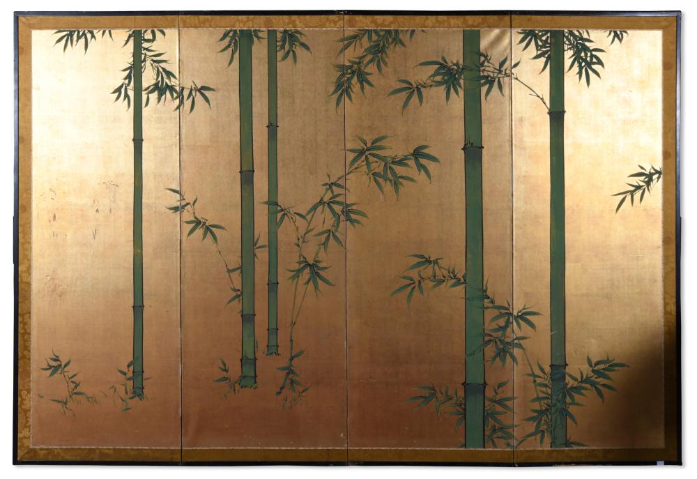 JAPANESE FOUR-PANEL SCREEN,
