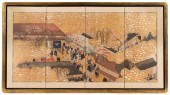 JAPANESE FOUR-PANEL TEA SCREEN