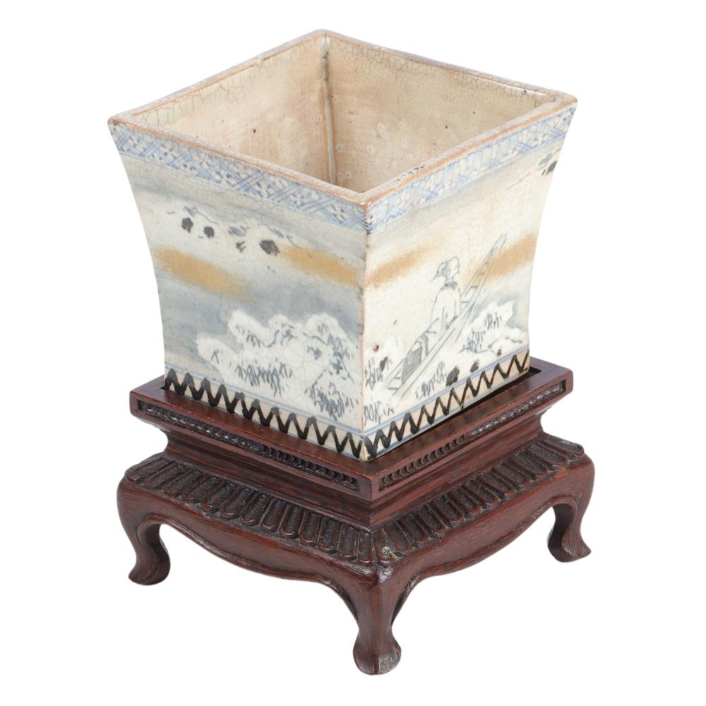 JAPANESE FOUR SIDED EARTHENWARE