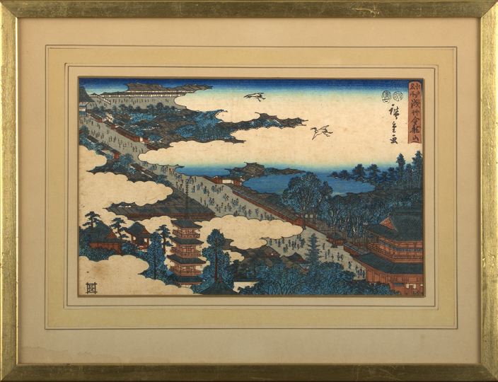 Japanese Framed Woodblock Print, 