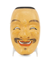 JAPANESE FUKUNOKAMI WOODEN NOH