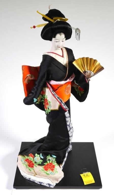 JAPANESE GEISHA STATUE ON STAND