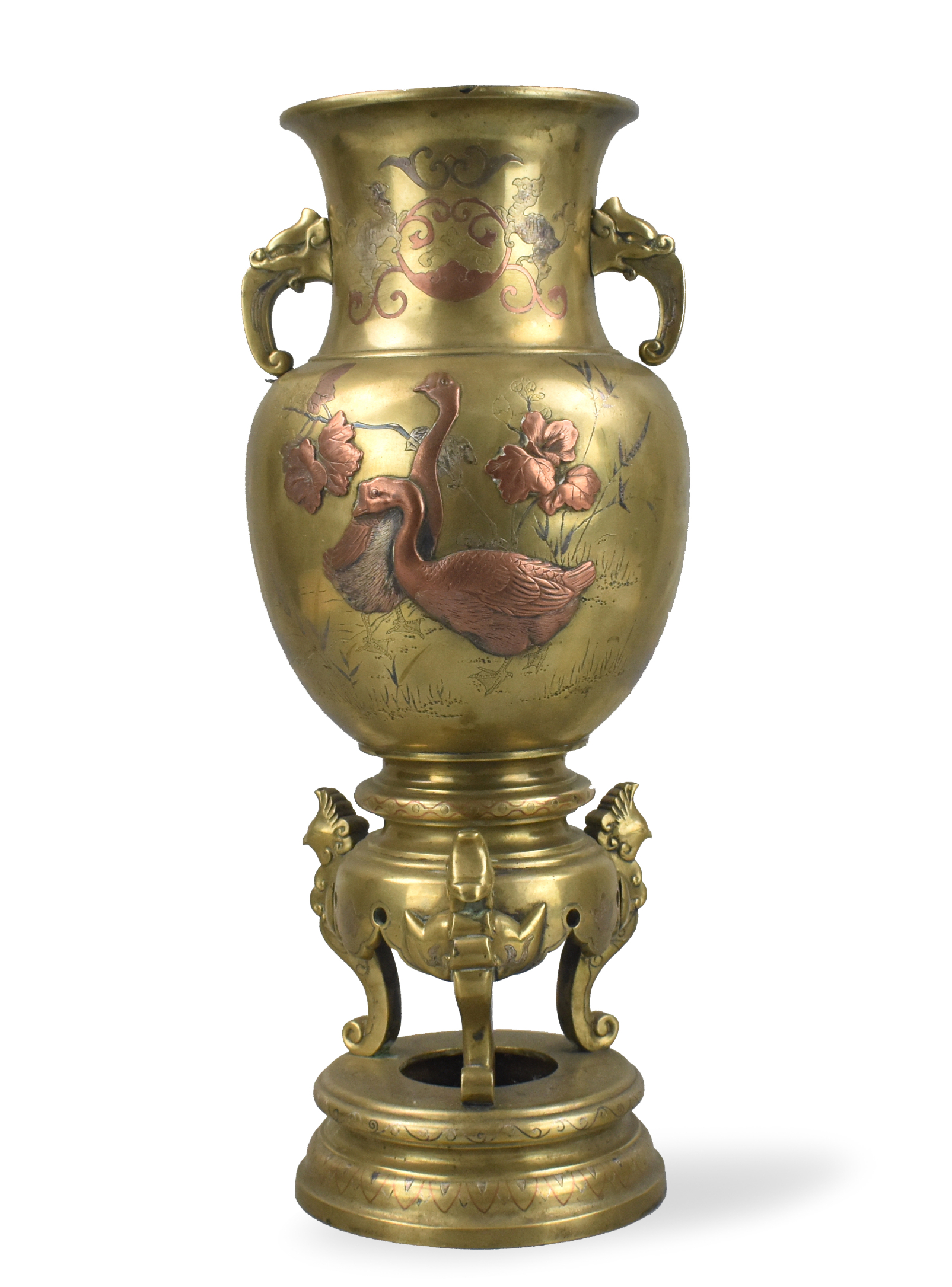 JAPANESE GILT BRONZE MIXED METAL