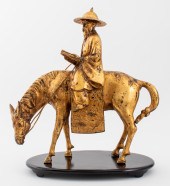 JAPANESE GILT CAST IRON SCHOLA
