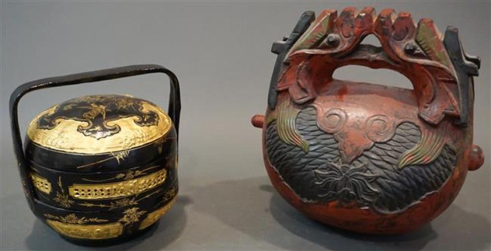 JAPANESE GILT DECORATED BLACK