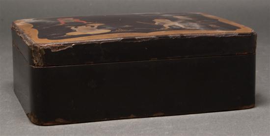 Japanese gilt decorated lacquer box