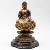 JAPANESE GILT-LACQUER FIGURE O