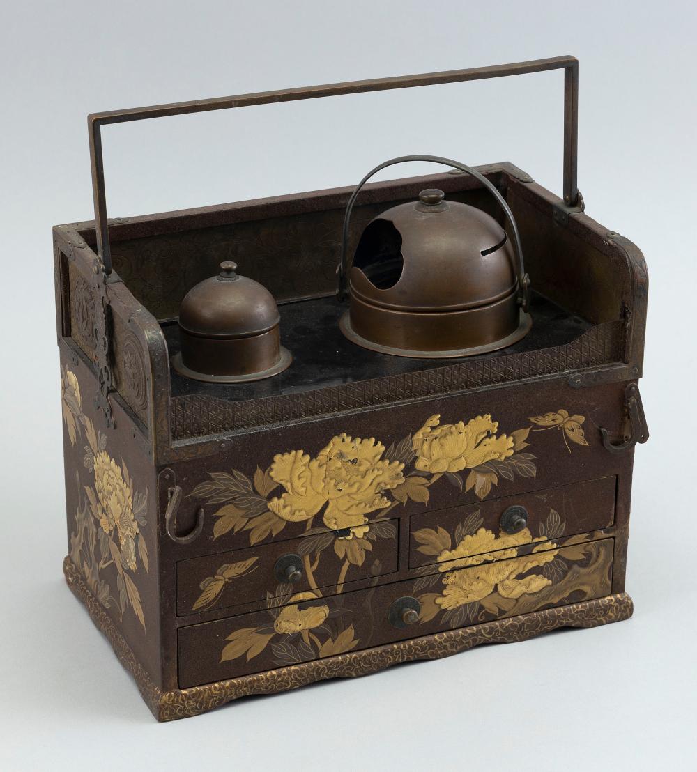 JAPANESE GILT LACQUER SAKE WARMER