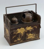 JAPANESE GILT LACQUER SAKE WAR