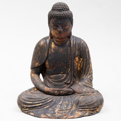 JAPANESE GILT-LACQUER SEATED