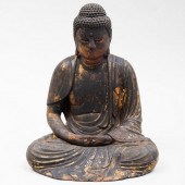 JAPANESE GILT-LACQUER SEATED A