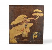 JAPANESE GILT LACQUERED BOX W/