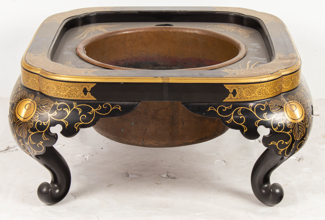 JAPANESE GILT LACQUERED HIBACHI