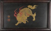 JAPANESE GILT LACQUERED PANEL