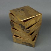 JAPANESE GILT LACQUERED TIERED
