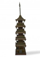 JAPANESE GILT WOOD PAGODA, MEI