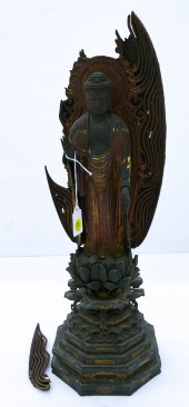 Japanese Gilt Wood Standing Am