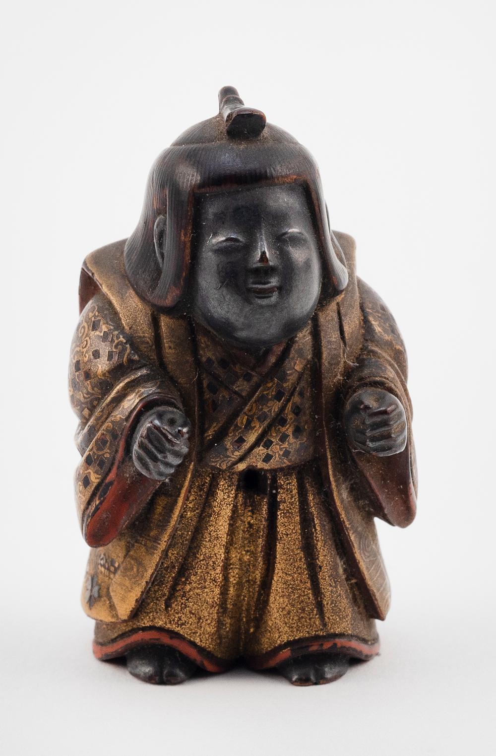 JAPANESE GILTWOOD OKIMONO/NETSUKE