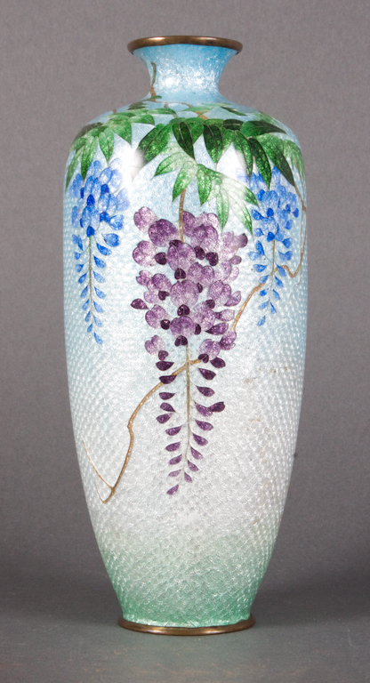 Japanese ginbari cloisonne vase