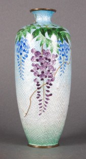 Japanese ginbari cloisonne vas