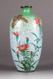 Japanese ginbari cloisonne vas