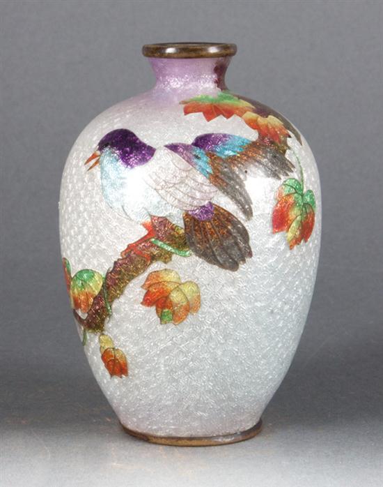 Japanese ginbari cloisonne vase