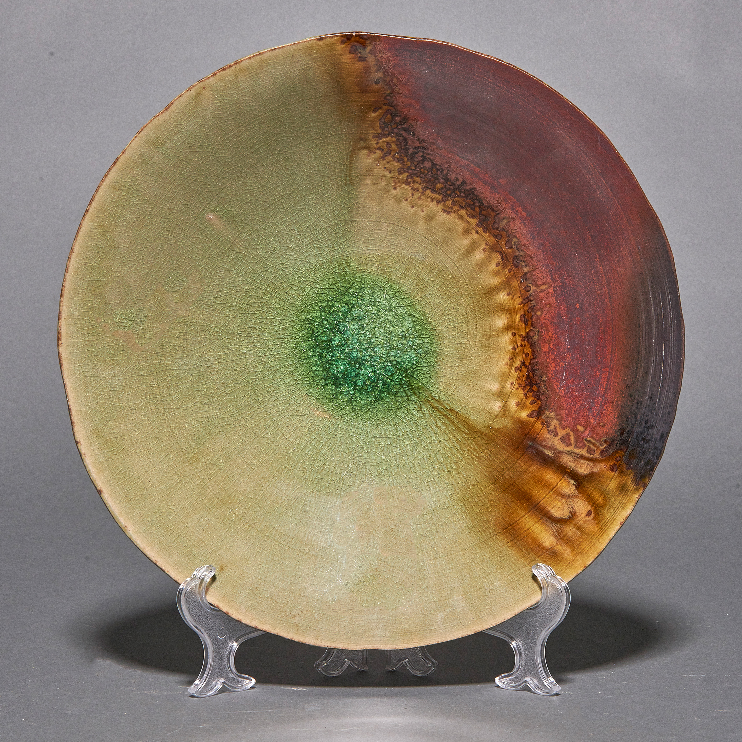 JAPANESE GLAZED STONEWARE DISH