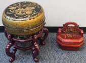 JAPANESE GOLD AND BLACK LACQUE