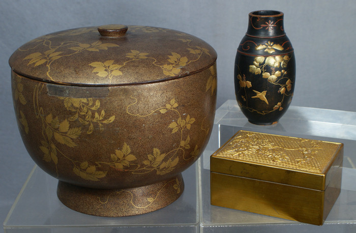 Japanese gold Lacquer box, late
