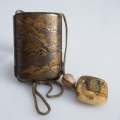 JAPANESE GOLD LACQUERED FOUR-C