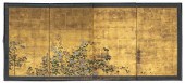 JAPANESE GOUACHE FOUR PANEL FO