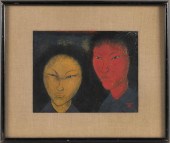 JAPANESE GOUACHE PAINTING BY N