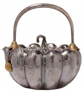 JAPANESE HAMMERED SILVER GOURD