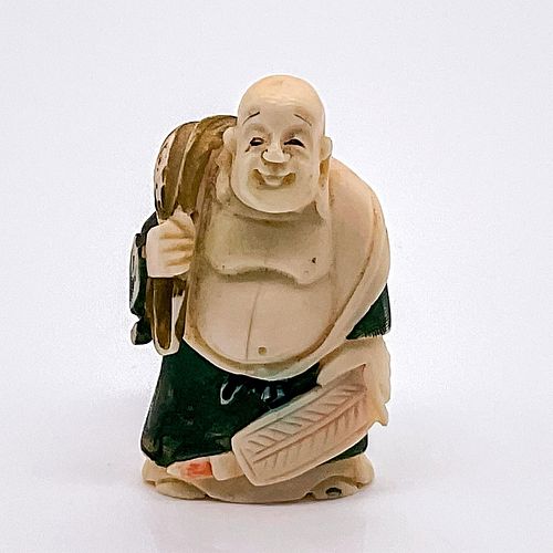 JAPANESE HAND CARVED BONE HOTEI