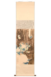 JAPANESE HAND PAINTED SCROLL G