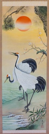 JAPANESE HANGING SCROLL, INK A
