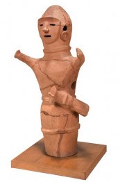 JAPANESE HANIWA FIGURE WITH ST