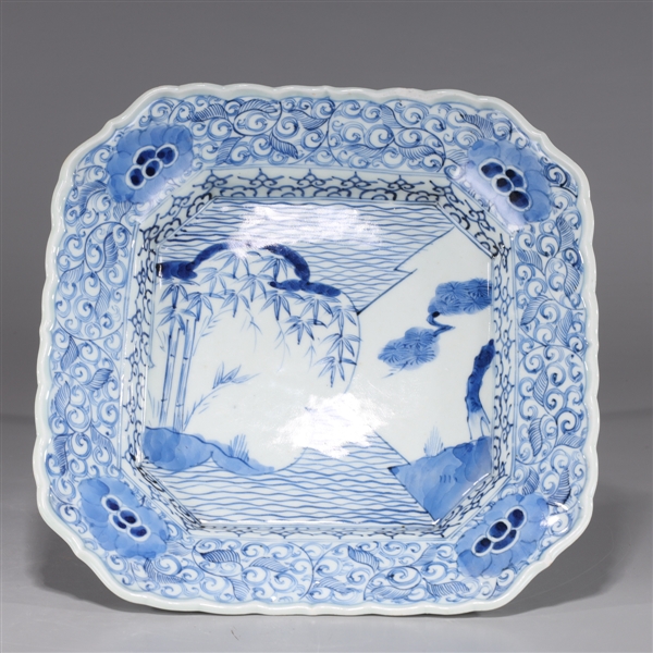 Japanese Hirado porcelain square