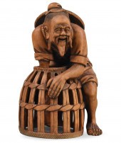 JAPANESE HUANGYANG WOOD CARVED
