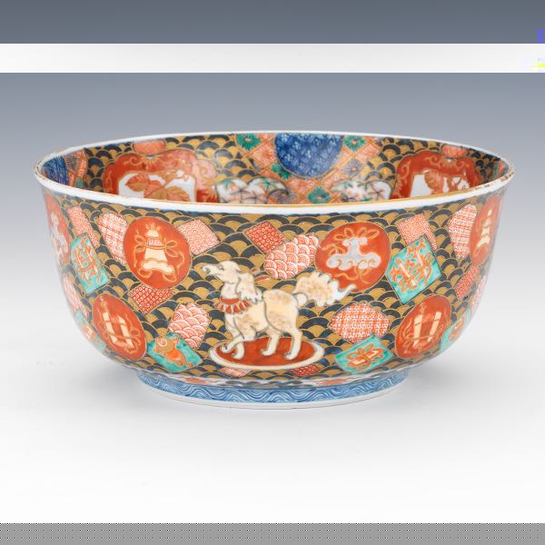 JAPANESE IMARI BOWL 5 ?"H x 11 ½"
