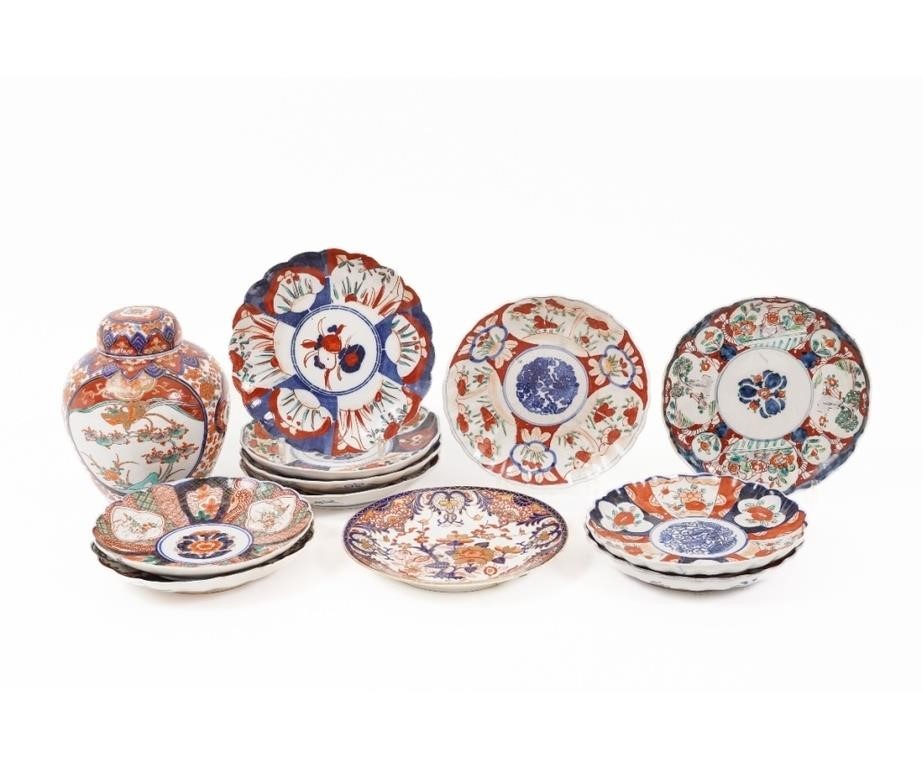 Japanese Imari ginger jar; together