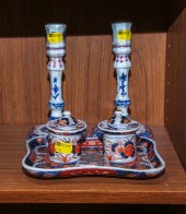 JAPANESE IMARI INKSTAND; CHINE