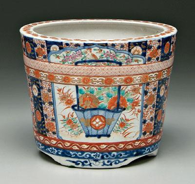 Japanese Imari planter, reeded body