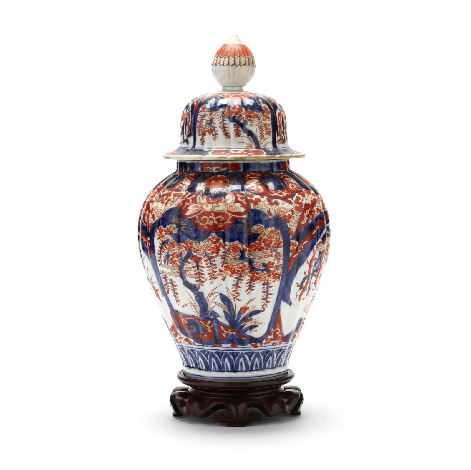 JAPANESE IMARI PORCELAIN TEMPLE JAR
